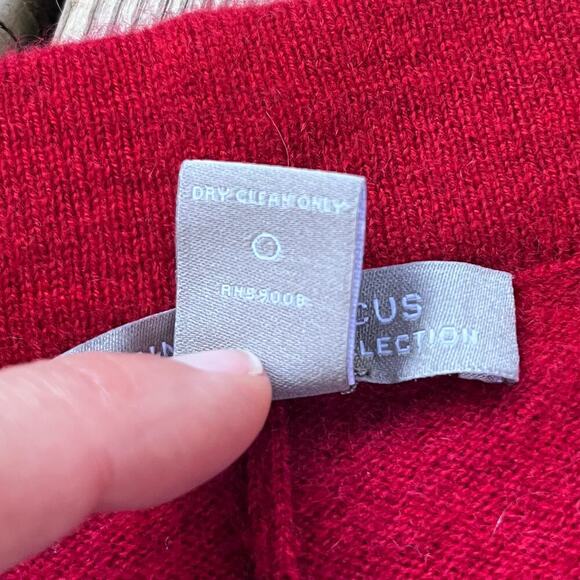 Neiman Marcus Women's Red 100% Cashmere Pants Size L 37" Waist - Picture 6 of 6